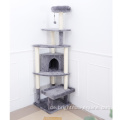 Großer Haustier Kitty Tower Sisal Post Holzbrett Hanges Spielzeug Super hohe Multi -Level -Plüsch -Katzenbaum